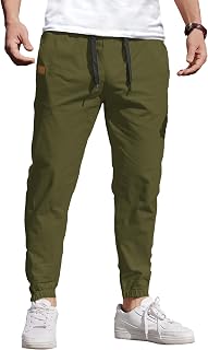 COOFANDY Men's Cargo Pants Sweatpants Elastic Waist with Pockets