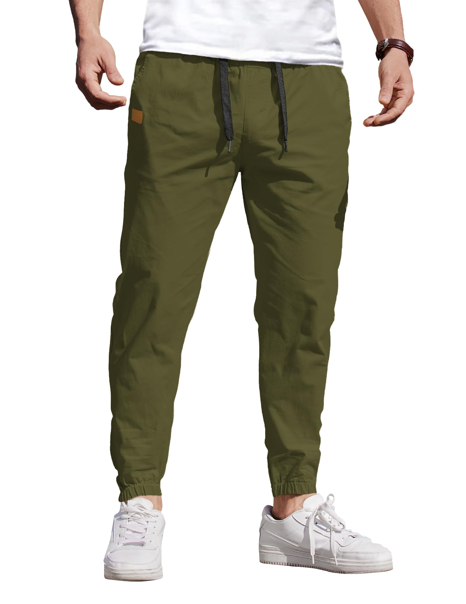 COOFANDY Men's Cargo Pants Sweatpants Elastic Waist with Pockets