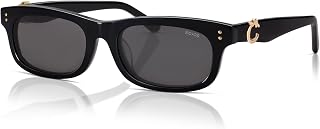 SOJOS Narrow Rectangle Acetate Polarized Sunglasses LACE CORAL