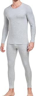 wirarpa Men's Thermal Underwear Set Lightweight Top & Bottom Long Undershirt & Pants