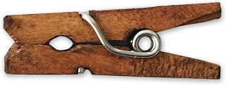 LWR CRAFTS Wooden Mini Clothespins 100 Per Pack 1" 2.5cm (Jacobean)