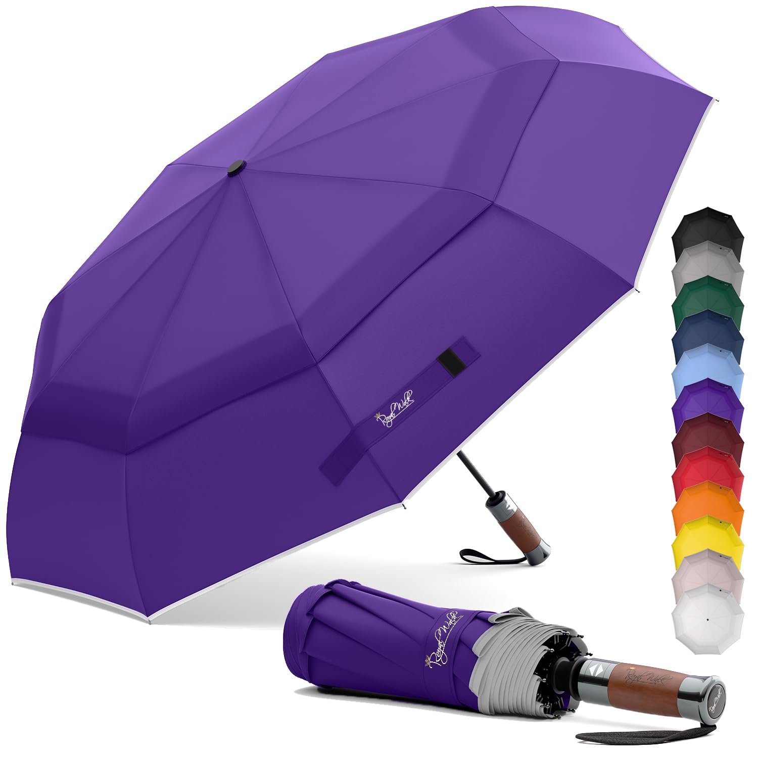 Royal Walk Folding Umbrella Windproof Travel Rain Portable Small