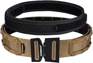 IDOGEAR 2'' Cintura Tattica Militare Molle con 1,75'' Cintura Interna Set Sgancio Rapido Fibbia Metallica Cintura Heavy Duty Hook-And-Loop