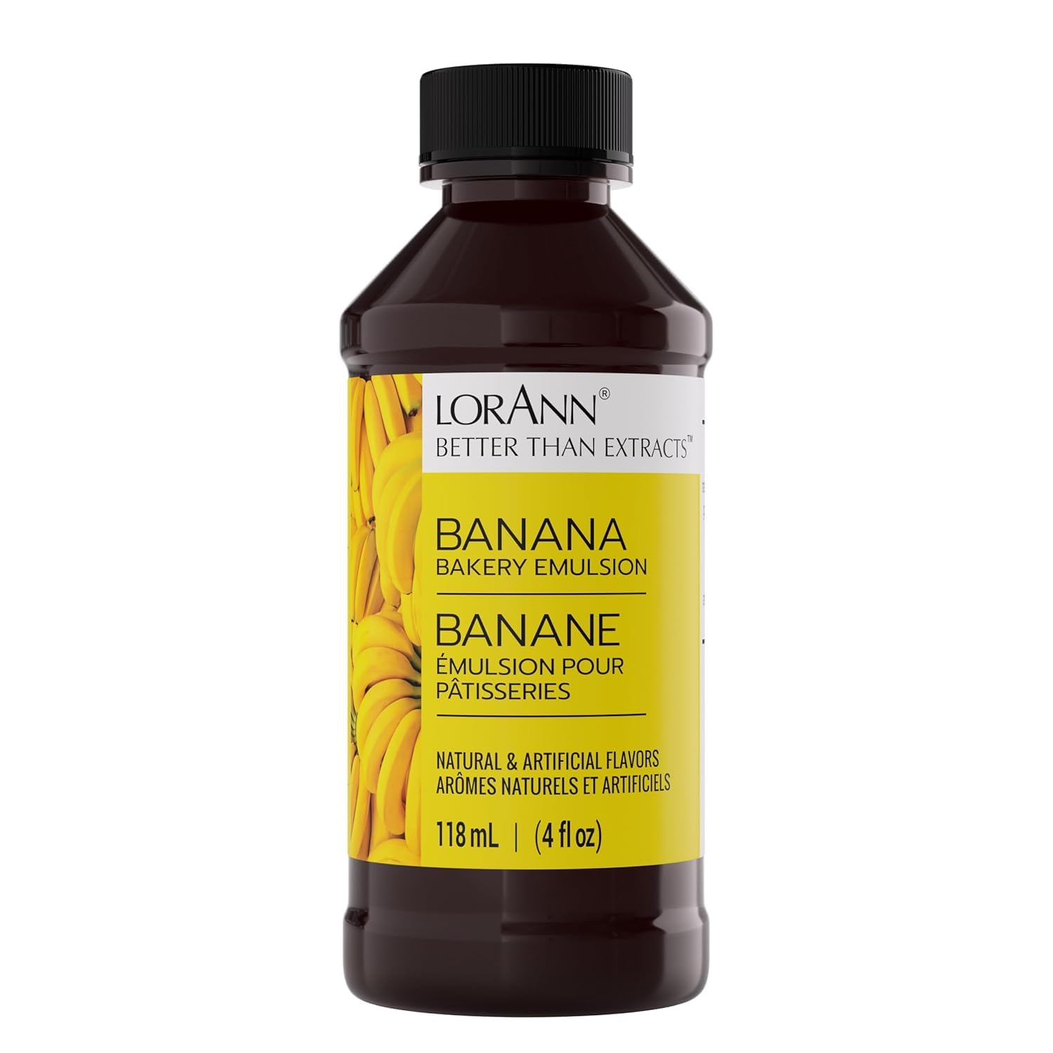 LorAnn Banana Bakery Emulsion, 4 oz - Intense Banana Flavor Extract for Baking, 