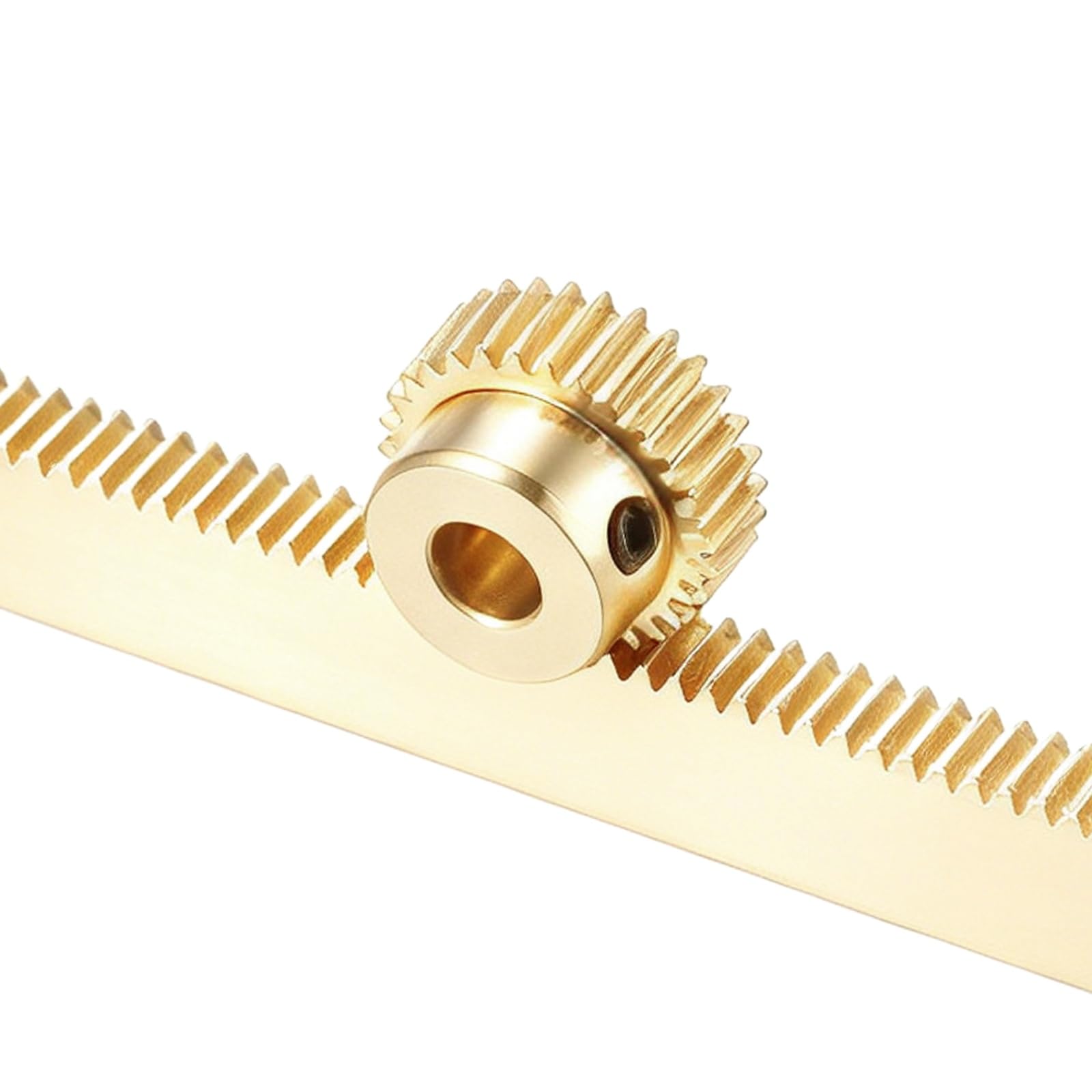 uxcell Brass Spur Gear and Gear Rack 0.5M 30T 10x5x300mm Rack Spur 5mm Bore | In