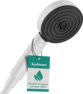 Hansgrohe Pulsify Select S shower head, water-saving shower head, 3 spray types Activation, anti-limescale function – matt white.
