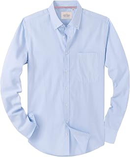 Alimens & Gentle Classic Men's Button-Down Shirt, Baby blue light, XL