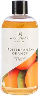 Wax Lyrical Reed Diffuser Refill - Mediterranean Orange, 200ml | Orange, Grapefruit and Mandarin Scents, For Living Rooms and Home Offices, Room Air Freshener