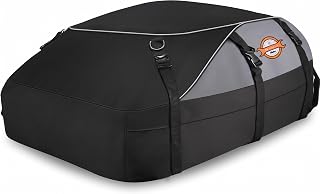 Sailnovo Rooftop Cargo Carrier roof Bag, 20 Cuft fit Cars with/Without Rack | Soft Waterproof Car Roof Bag,6 Tie-Down Straps, 6 Door Hooks,Foldable Car Top Carrier for Road Trip Camping Travel