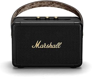 Marshall Kilburn II Portable Bluetooth Speaker, Black and Brass (Renewed)