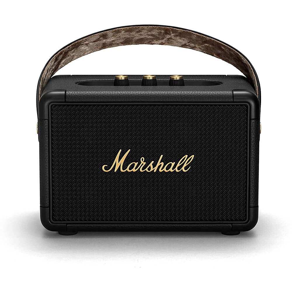 Marshall Kilburn II Portable Bluetooth Speaker, Black and Brass (Renewed)