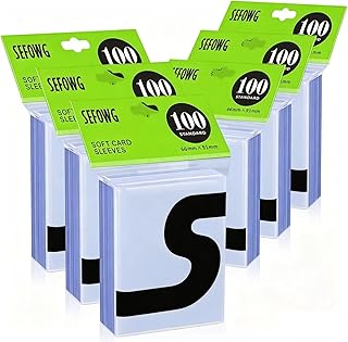 600ct Clear Card Sleeves for Trading Cards, Baseball Sports Soft Sleeves | Ultra Soft Plastic Card Protector Sleeve, Soft Sleeves for Football, MTG, PKM, Game, Standard Cards