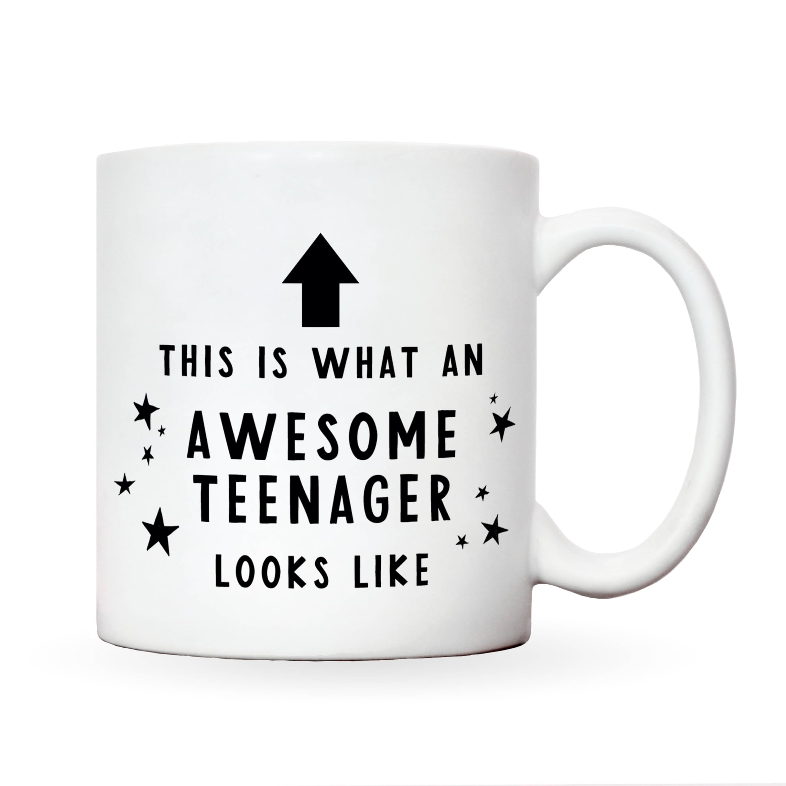 Manta Makes 10oz White Ceramic Teenage Boy & Girl Mug, Perfect for Christmas, Bi