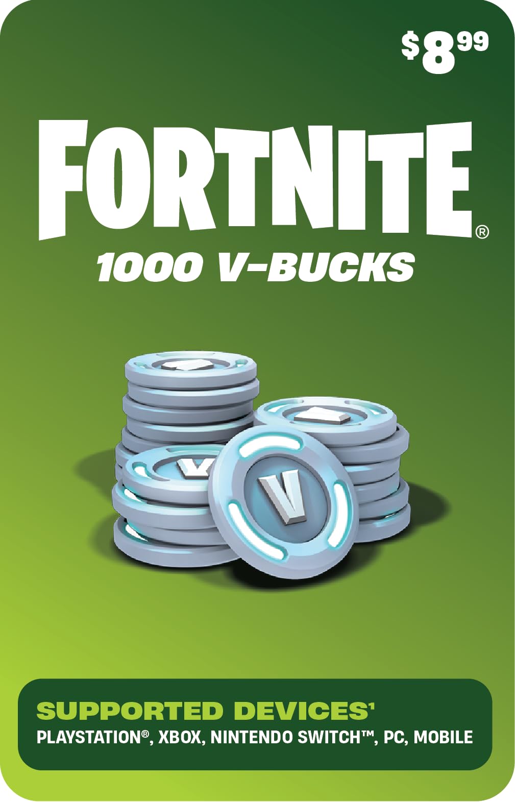 FORTNITE Digital V-Bucks 1000 -PlayStation/Xbox/Nintendo Switch/PC/Mobile [Digit