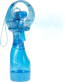 O2COOL Deluxe Handheld Misting Fan with Wrist Wrap Aqua Light Blue | Yes