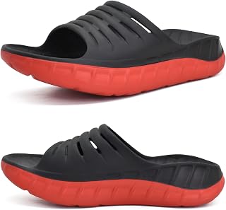KuaiLu Men's Sandals Recovery Comfortable Sports Flip Flops Summer