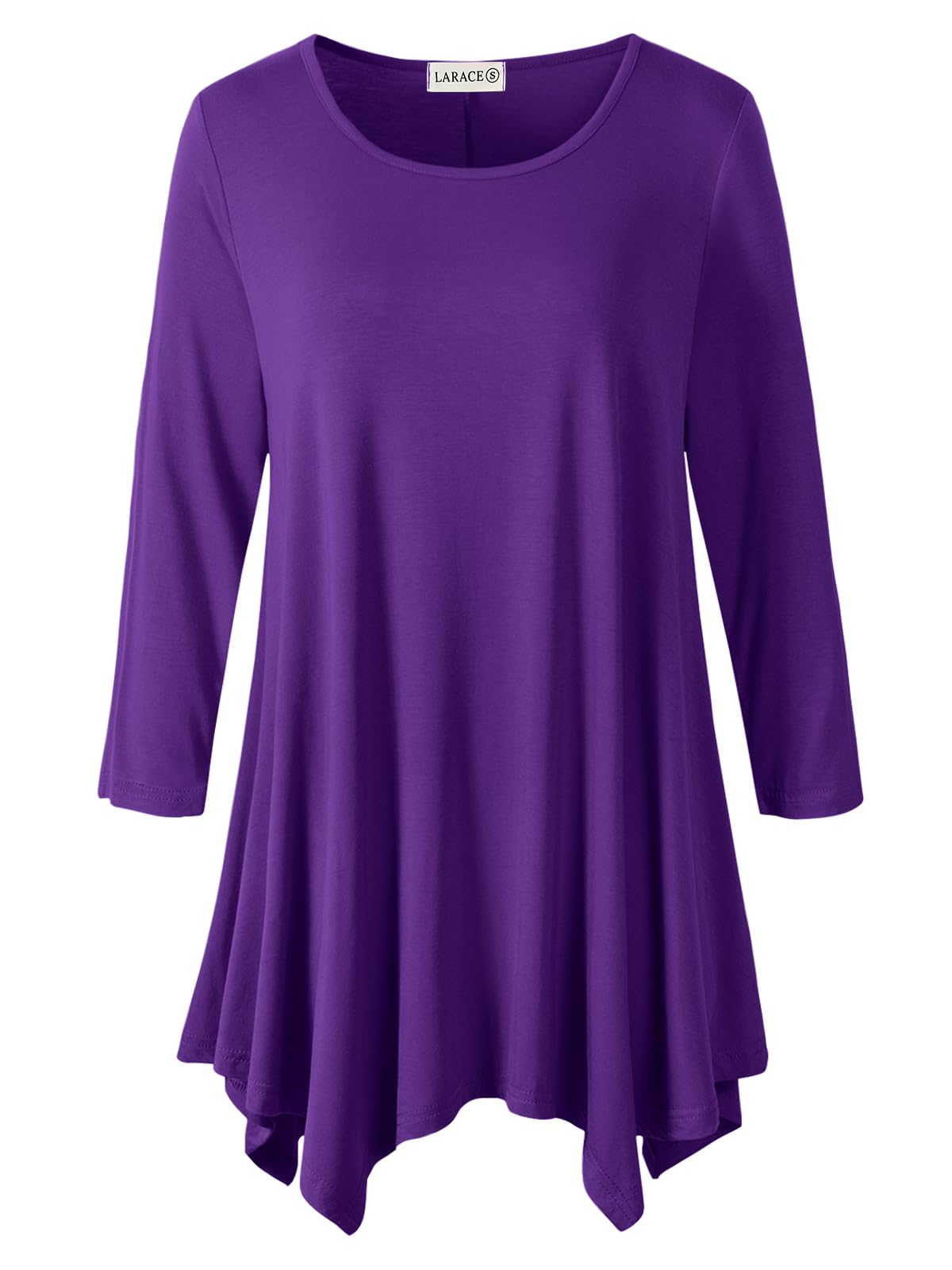 LARACE Plus Size Tops for Women 3/4 Sleeve Tunic Tops Shirt for Spring Fall