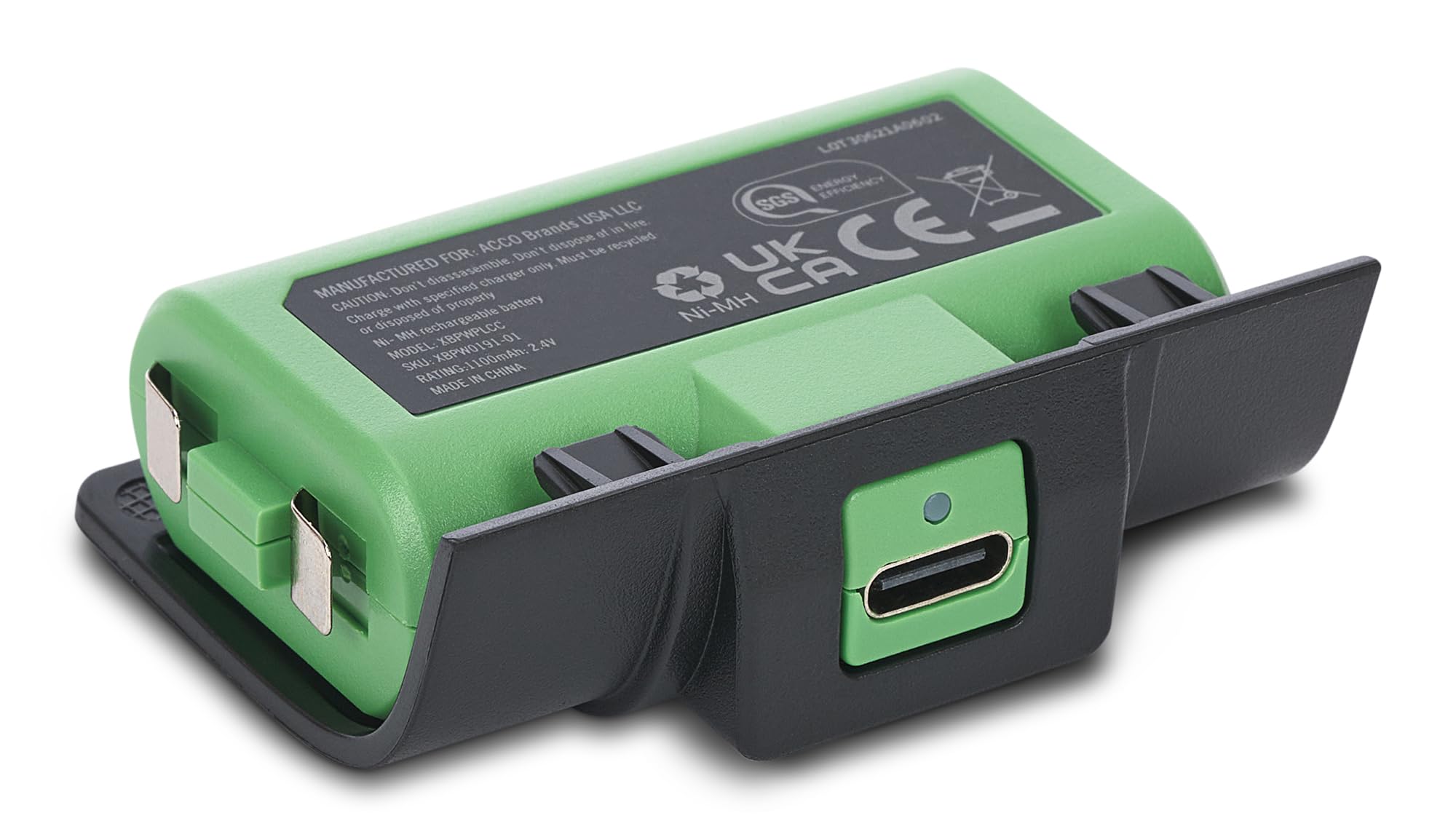 PowerA Rechargeable Battery Pack for Xbox Series X|S, battery cover, green, work
