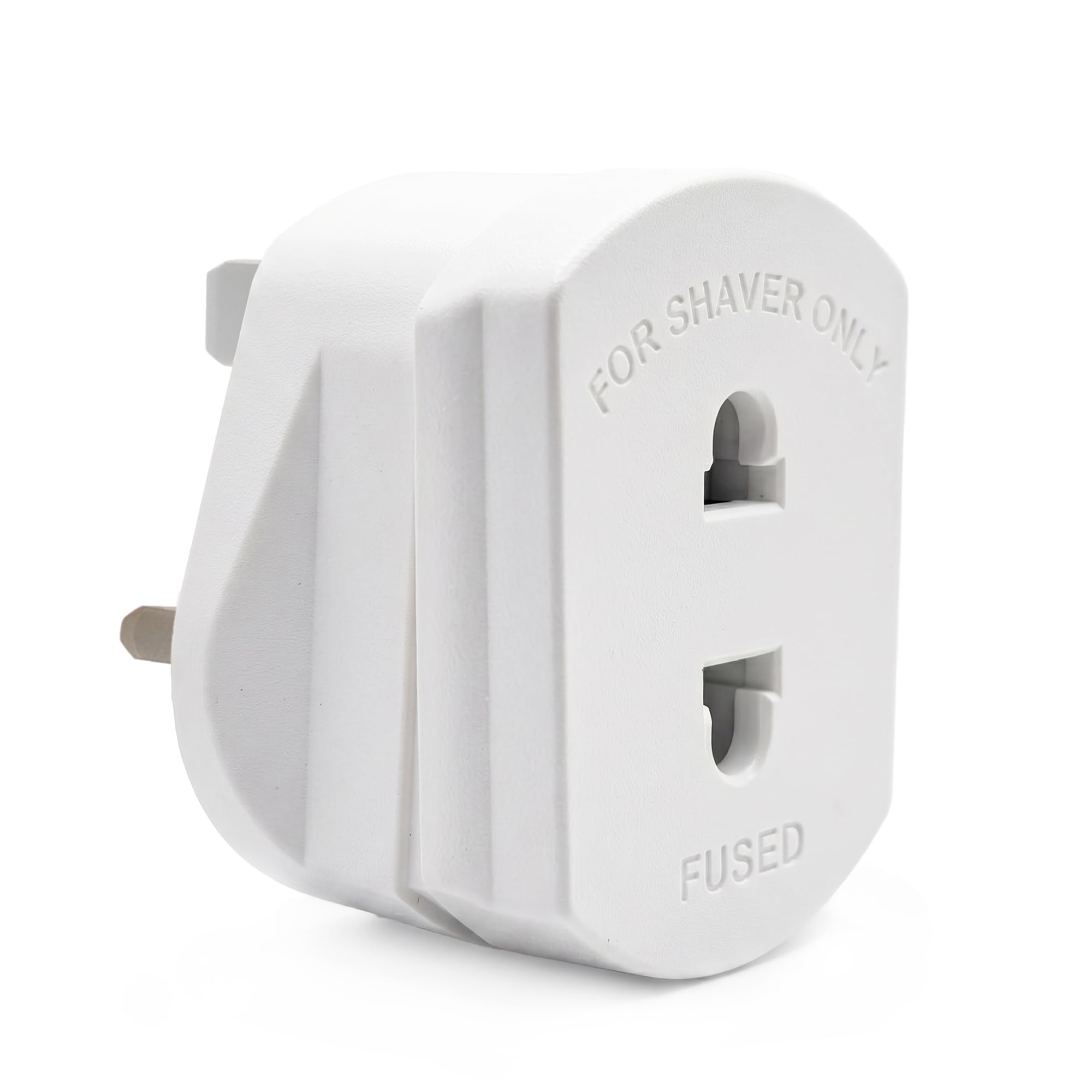 1-Pack UK Electric Toothbrush & Shaver Plug Adapter | 2-Pin to 3-Pin Bathroom Co
