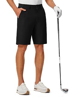 TBMPOY Men's 9" Golf Shorts Stretch Dress Quick Dry Casual with 5 Pockets