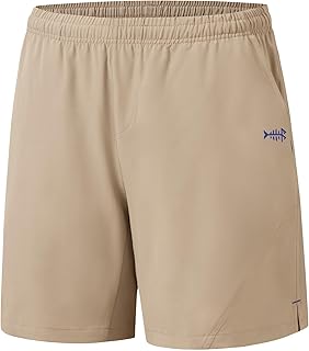 Bassdash 7 Inch Men's Fishing Shorts for UPF 50+ Lightweight Waterproof Quick Dry Hiking Zipper Bag FP06M