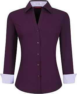 Alex Vando Women's Long Sleeve Stretch Work Shirt Regular Fit