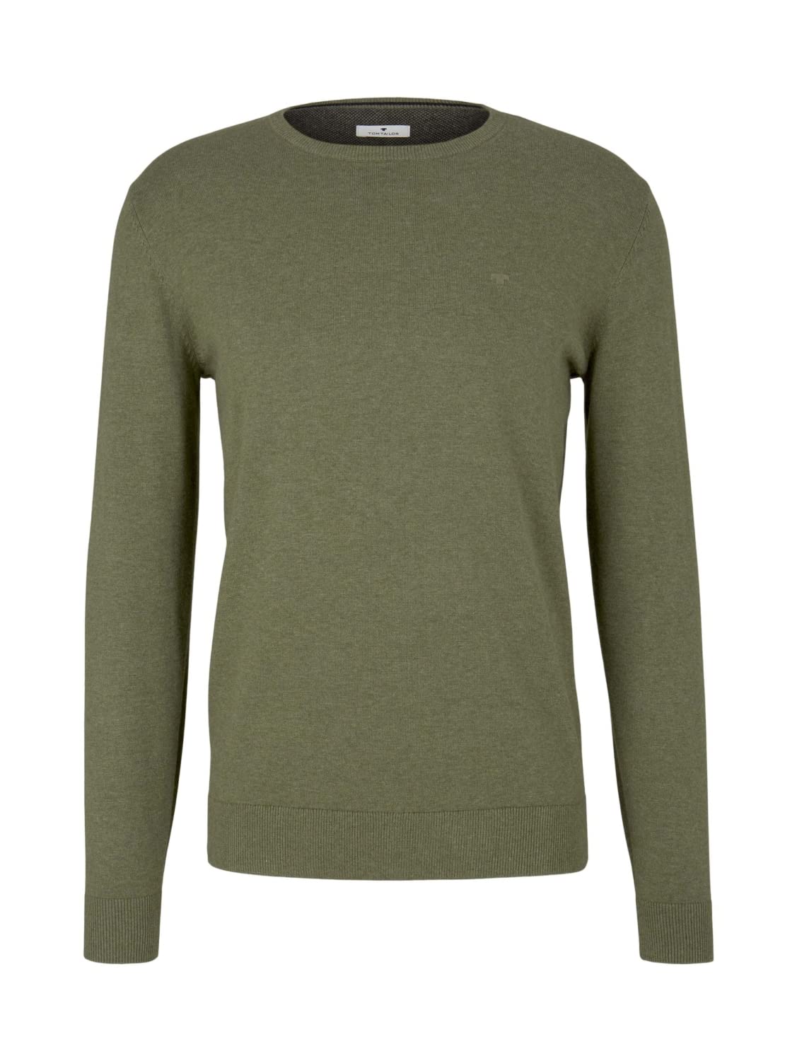 TOM TAILOR Men's Basic Knitted Jumper with Crew Neck