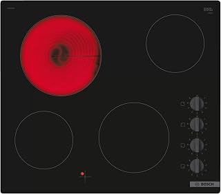 Bosch Series 2 PKE611CA3E 60cm built-in Electric hob, Black | 9 power levels, Side control, Frameless