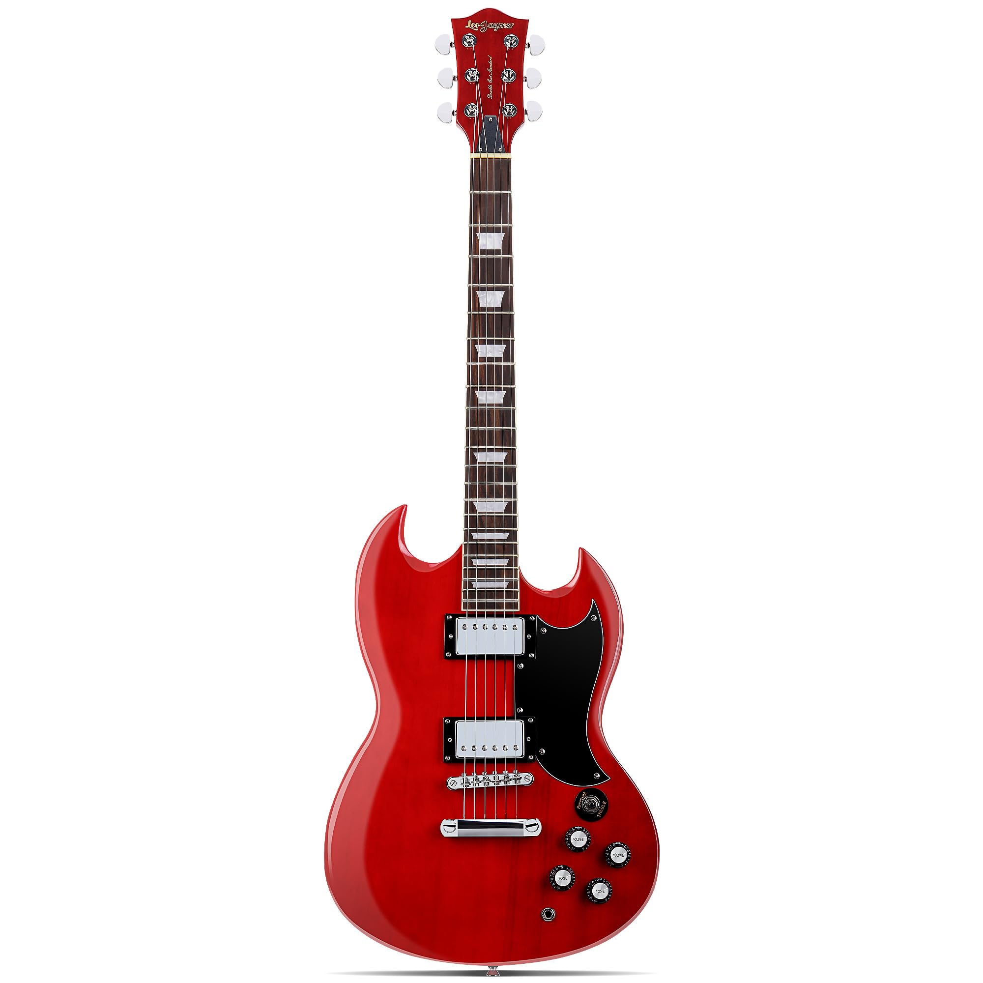 Leo Jaymz 39 Inch Solid Body Electric Guitar - Poplar Wood Body，Maple Neck and L