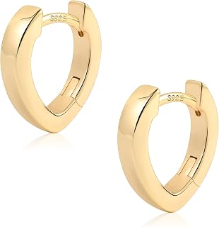 ALEXCRAFT 925 Sterling Silver Double Small Huggie Hoop Earrings for Women