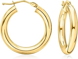 Ross-Simons Italian 3mm 18kt Yellow Gold Hoop Earrings