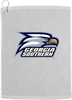 Sport Your Gear Georgia Southern Eagles Golf Bag Towel - Officially Licensed - Athletic Logo - Ultra-Absorbent, Grommet Attachment, Keeps Clubs & Hands Dry