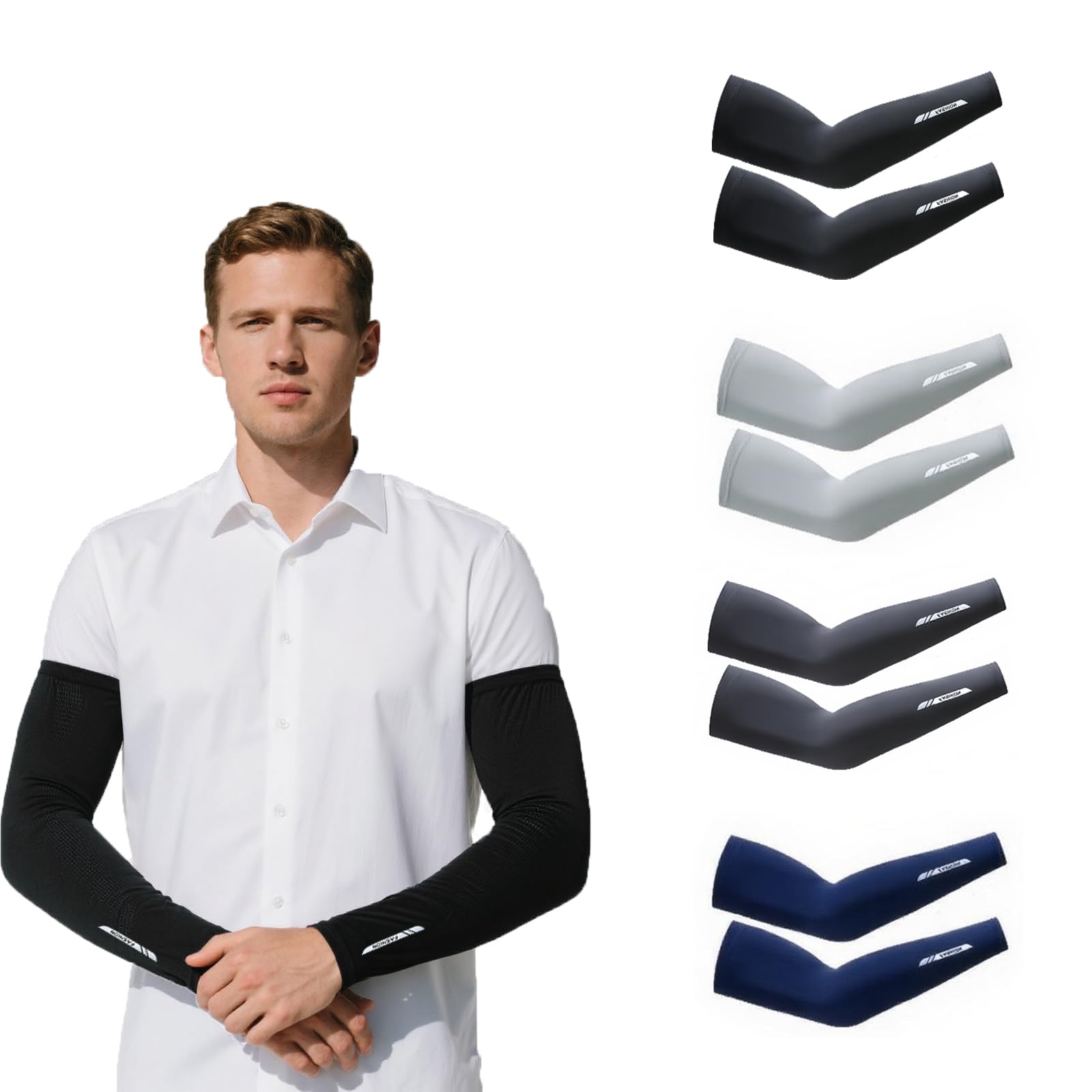 4 Pairs Sun Protection Sleeves for Men and Women XT03