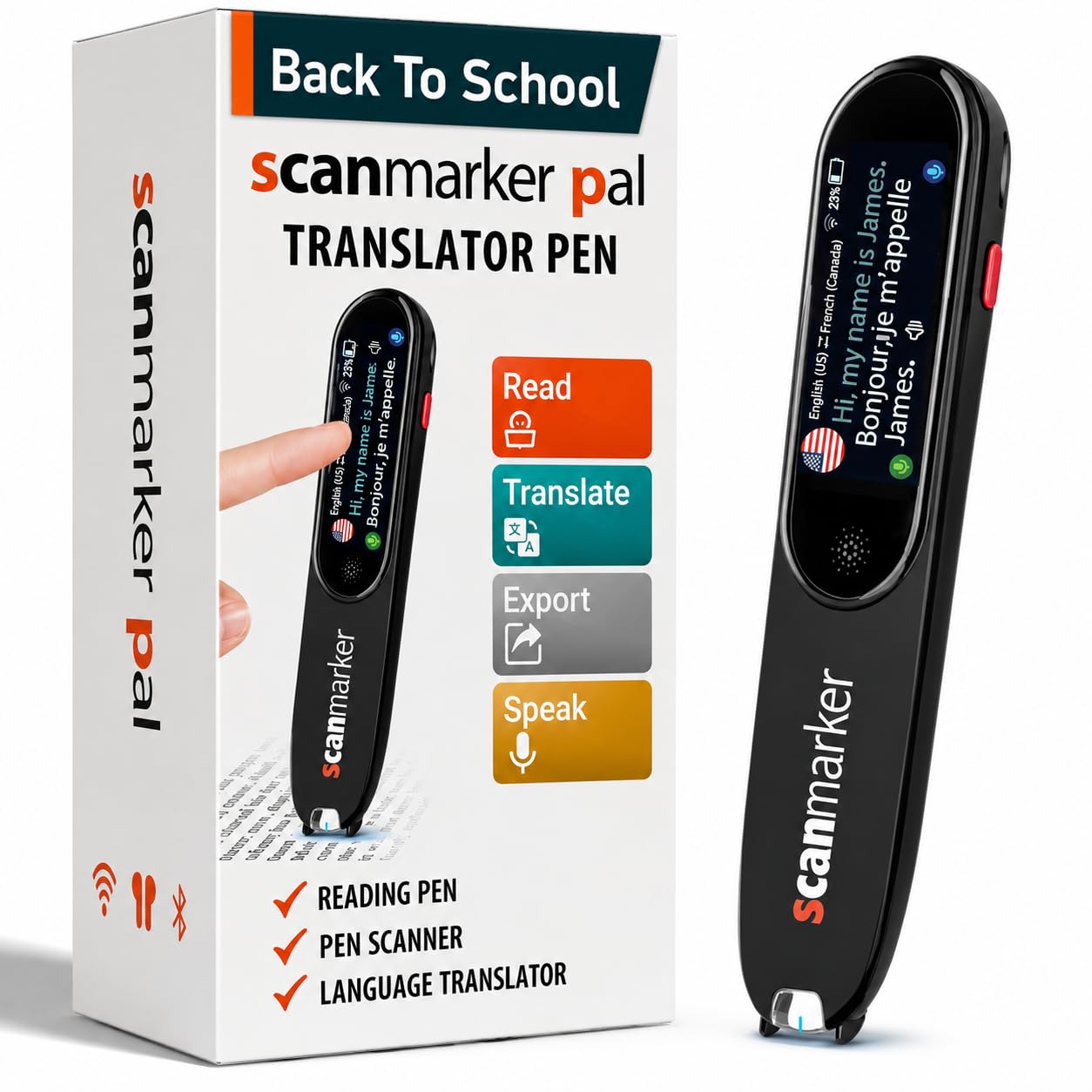 Scanmarker Pal - Translation Pen & Reading Pen for Language Learners, Dyslexia &