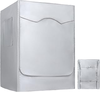HAUSPROFI Waterproof Outdoor Washing Machine Cover 60 x 64 x 85 cm | 420D Front Load Washer Covers, Double-Sided Silver Coating Exterior Dryer Covers