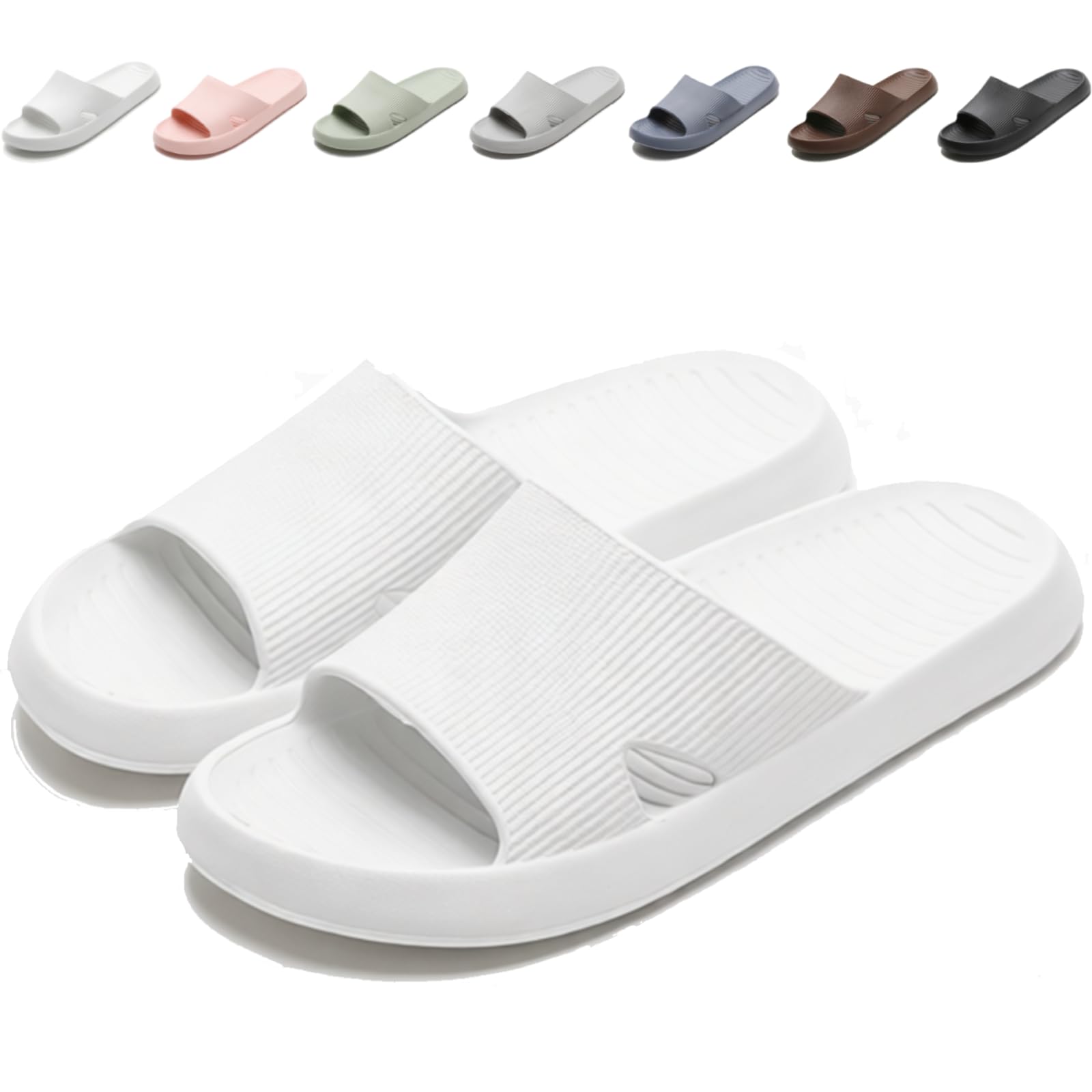 Anmerl Shower Shoes for Men and Women, Quick-Drying Lightweight EVA Non-Slip Sli