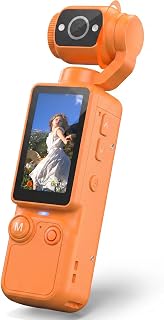 CGXUED Vlogging Camera, Mini Camcorder, Portable Handheld Video Camera | Mini camcorder with 180° rotating lens, 7-hour battery, 32GB card, one-button recording for travel and daily moments