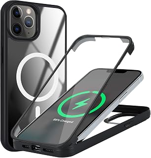 for iPhone 11 Pro Max Case with Screen Protector, Black