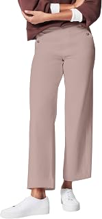 Women's High Waist Stretch Pull On Dress Pants Casual Work Pants with Pockets