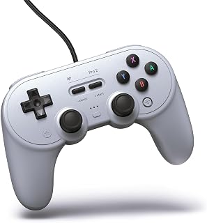 8BitDo Pro 2 Wired Controller for Switch, Windows, Steam Deck & Raspberry Pi (Gray Edition)