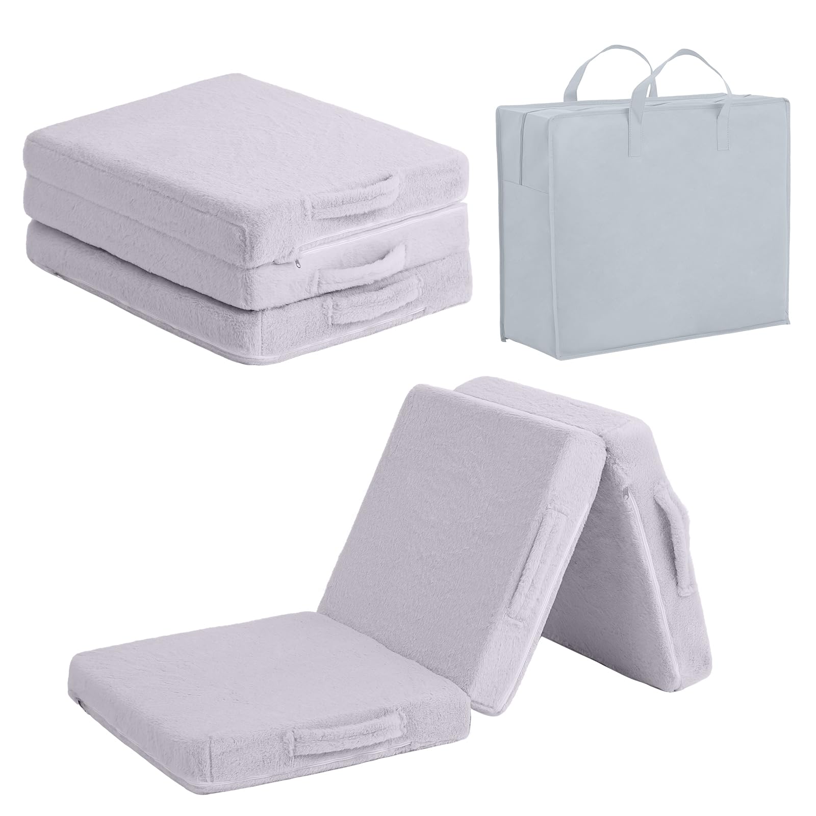 Tiita Kids Trifold Floor Mat, Portable Folding Activity Mat with Carry Handles a