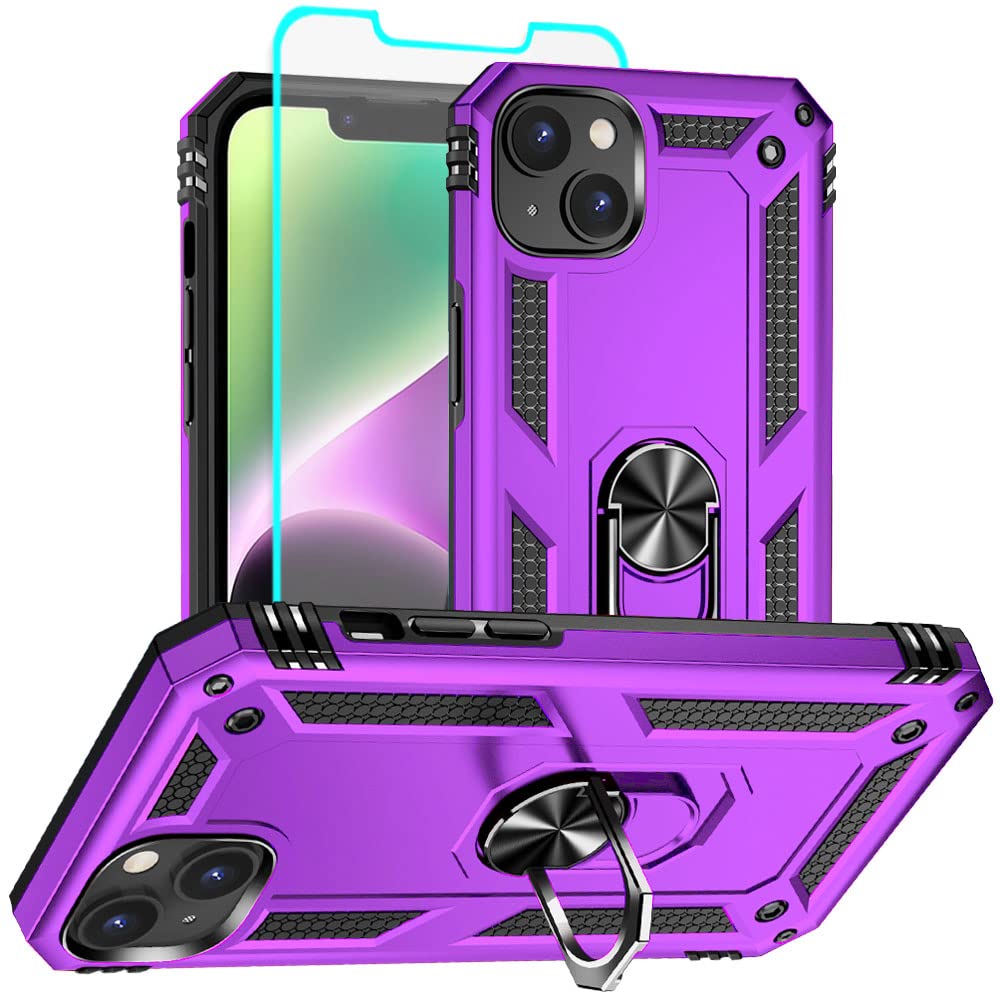 for iPhone 14 Case, iPhone 14 Phone Case with HD Screen Protector, [Military Gra