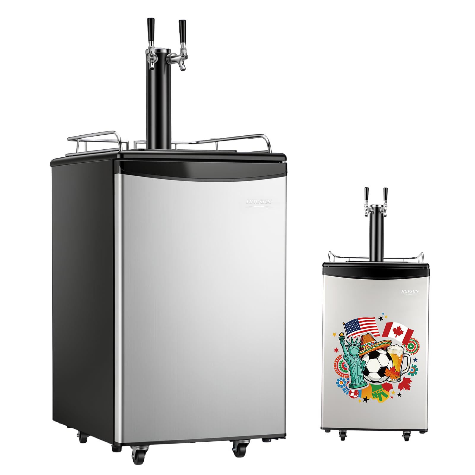 ROVSUN BF-152 Full Size 5.4 Cu.Ft, Beer Kegerator with CO2 Tank Included, Draft 