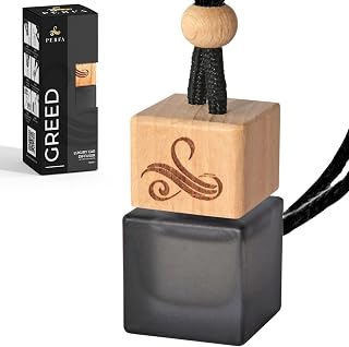 Car Air Freshener for Men - Greed Inspired Perfume Diffuser by Perfa | Luxury Fragrance - Long Lasting Freshness with Odor Eliminator Technology with Vent Clip - Great for Any Vehicle - 8ml