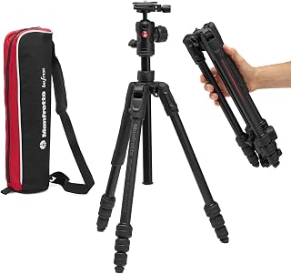 Manfrotto Befree Advanced AS Camera Tripod Screw Lock Compatible with Arca-Swiss Portable Compact Travel Tripod Kit Ball Head Aluminum Tripod for DSLR Mirrorless Cameras Camera Accessories