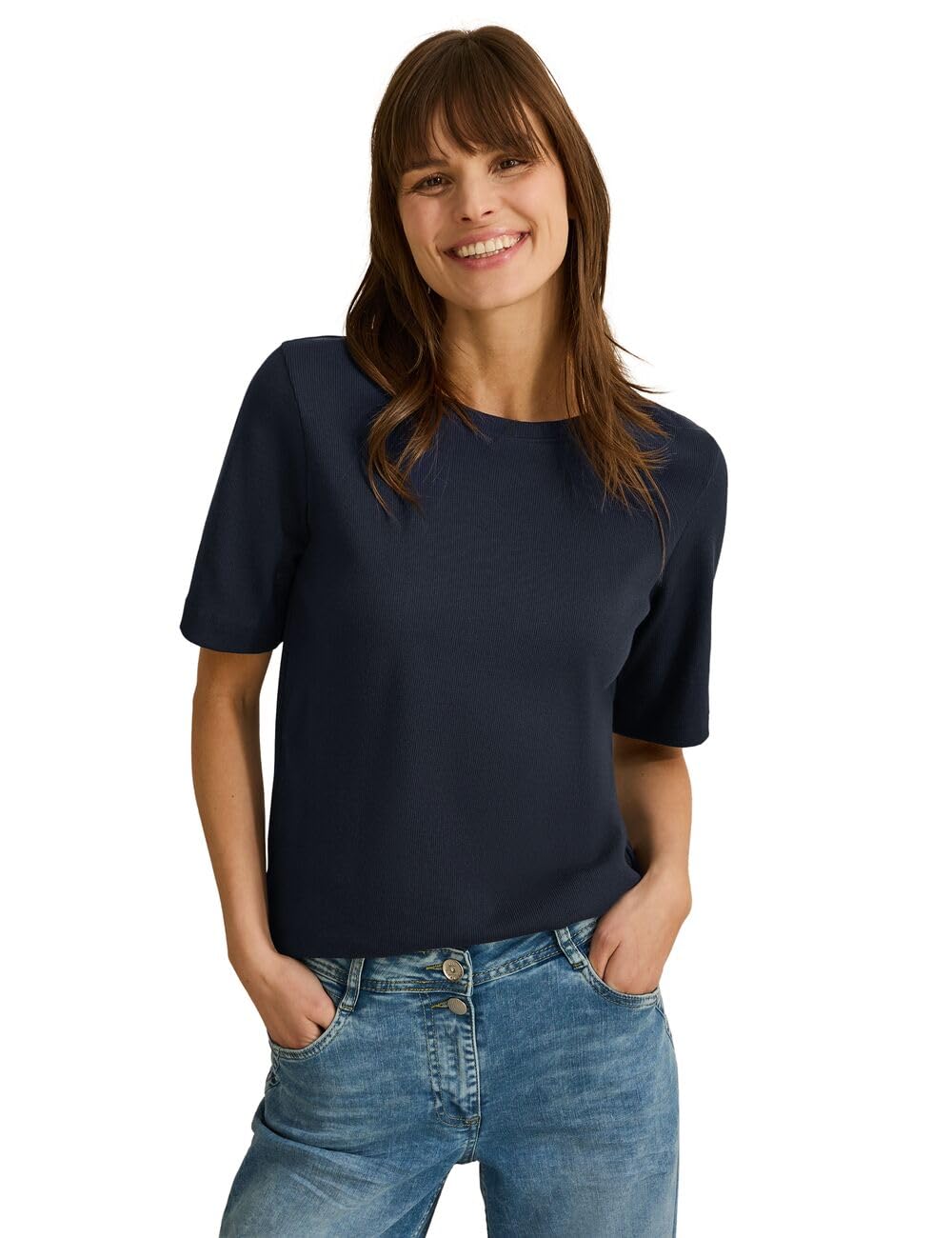 Cecil Women's Basic Ribbed T-Shirt