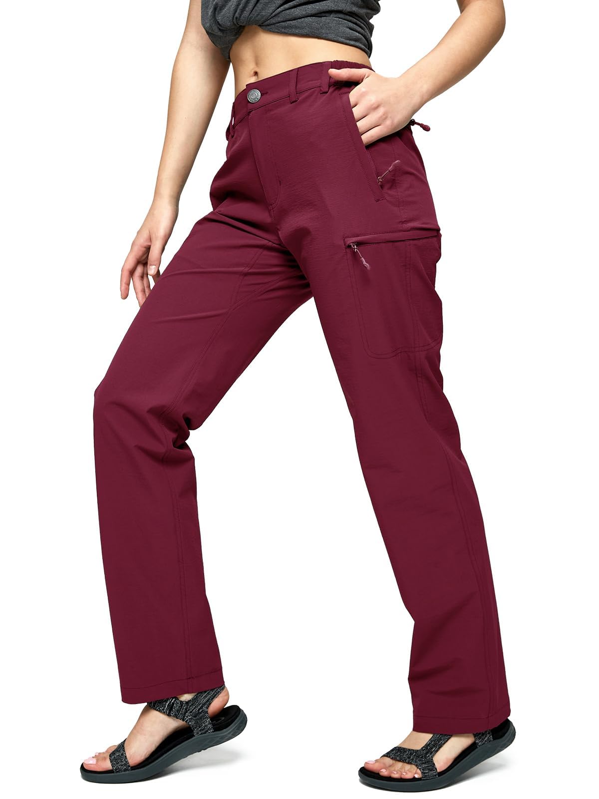 MIER Quick Dry Cargo Pants for Women Lightweight Tactical Pants with 6 Pockets S