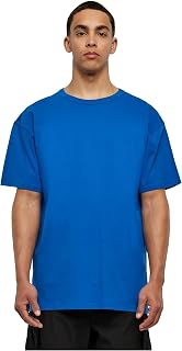 URBAN CLASSICS Men's Oversized Tee Shirt, Long Oversized T-Shirt with Round Neckline & Dropped Shoulders, Men's Basic Plain T-Shirt, 100% Cotton Tall Tee, Sizes: S-5XL
