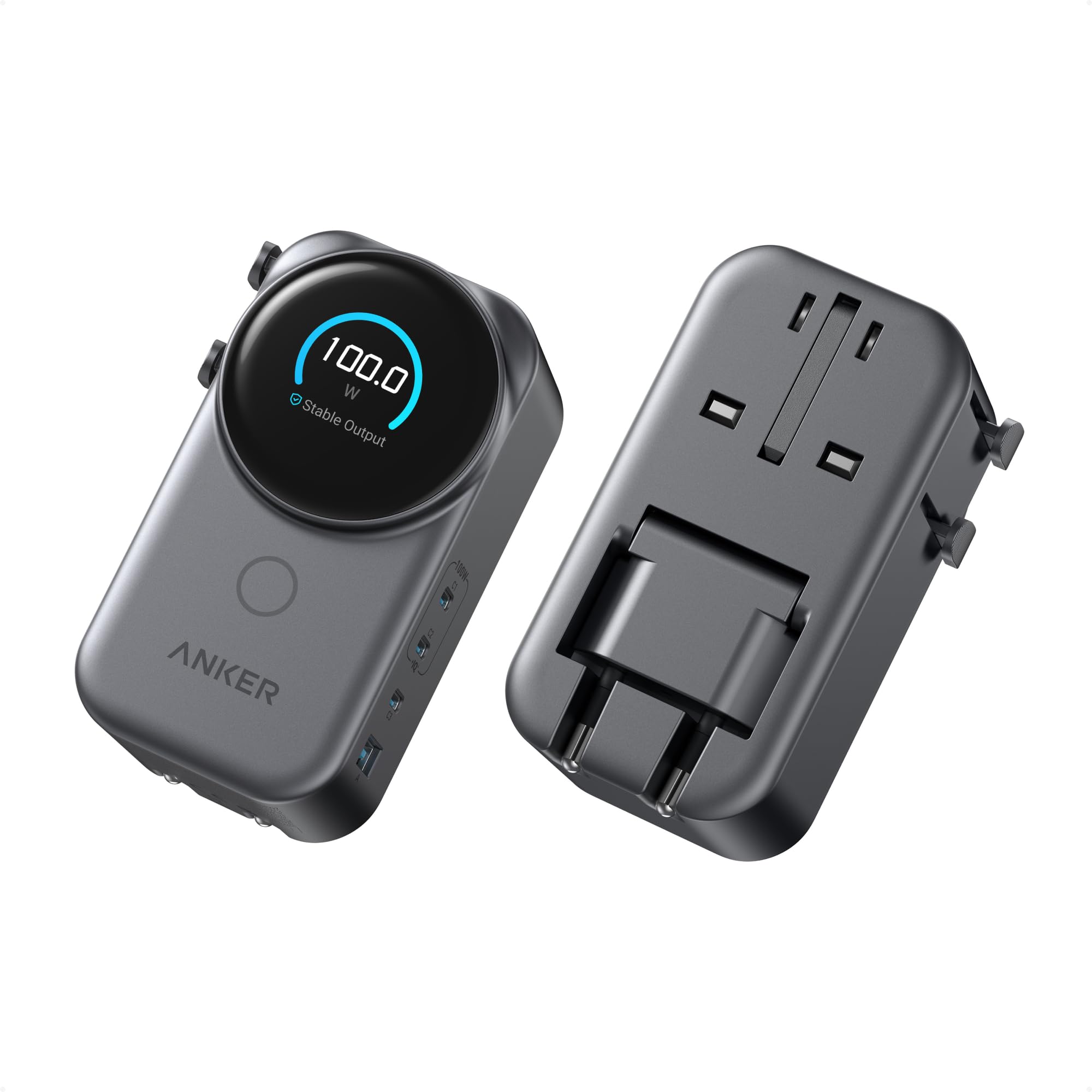 Anker Universal Charger, 100W GaN USB C Travel Fast Charging, No AC Outlet | Ank