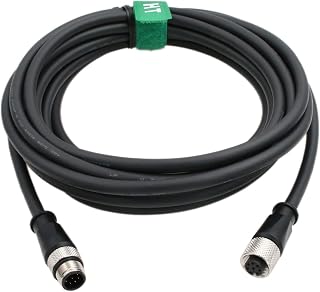 HangTon Ethernet Extension Cable for Humminbird Helix 7 8 9 10 12 15 G2N to Minn Kota Terrova Motor, Fish Finder Network Switch, 8 Pin Male Female, Waterproof 2m